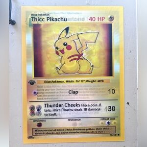 Thicc Pikachu Thicc Charizard Thicc Blastoise 3D Holographic Lenticular Poster